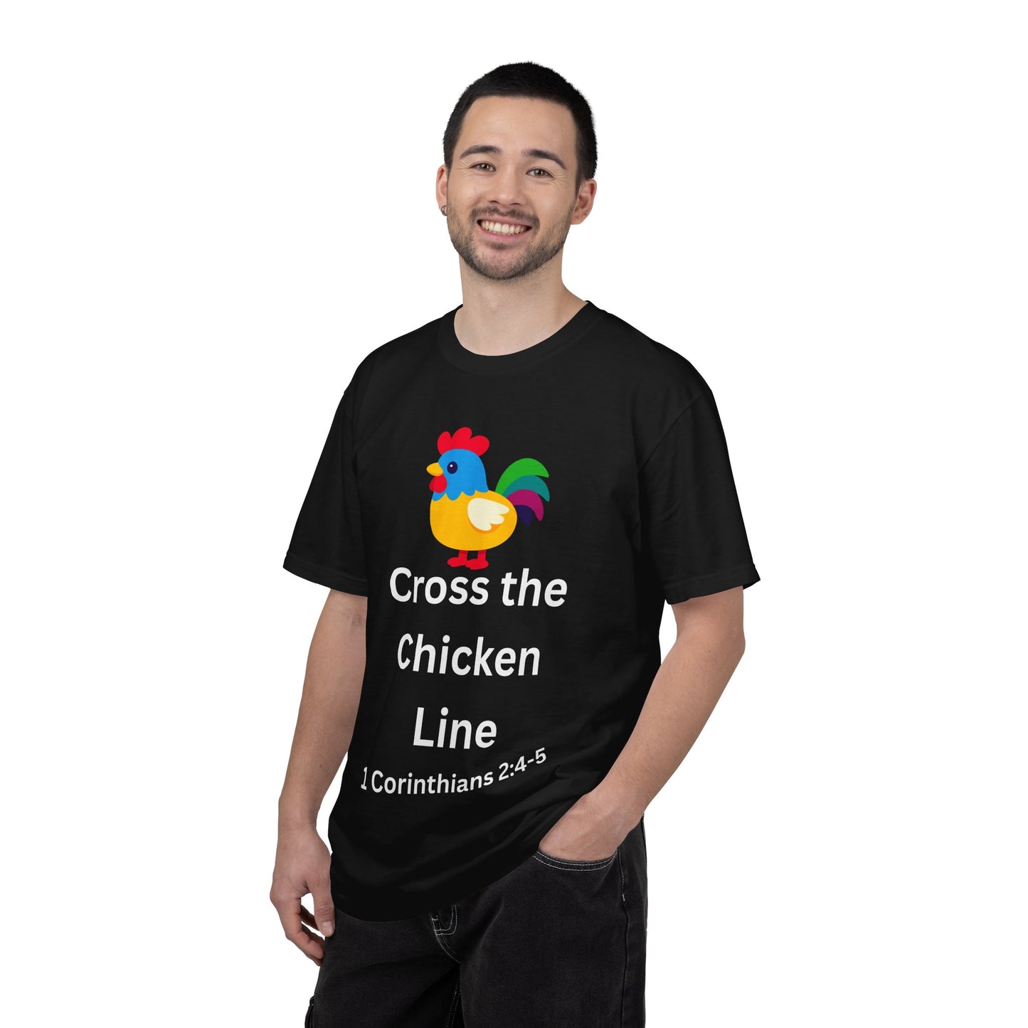 Cross the Chicken Line Shirt | Faith Over Fear Inspirational Tee