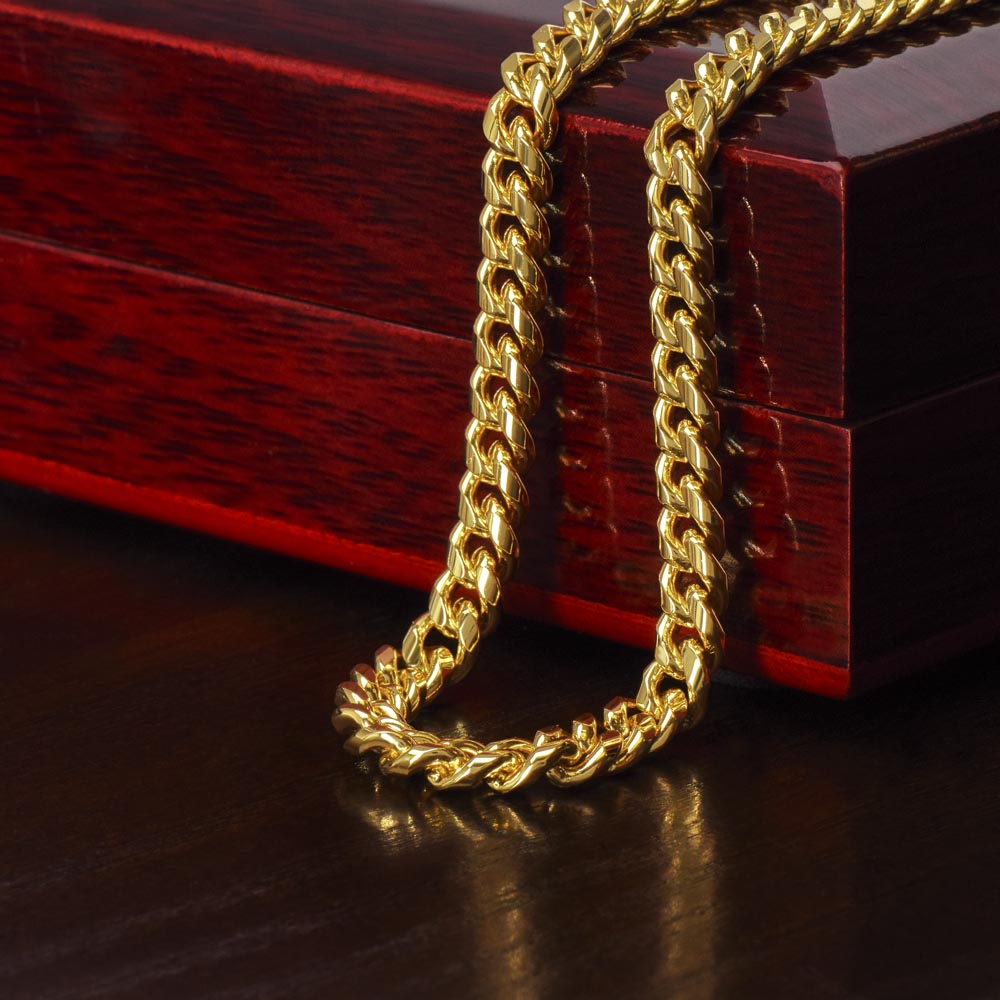 The Chain of My Heart: Never Forget That I Love You Cuban Chain for Son