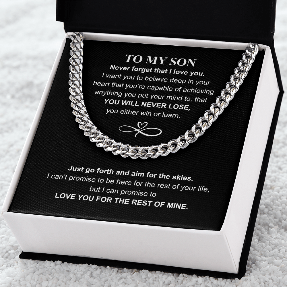 The Chain of My Heart: Never Forget That I Love You Cuban Chain for Son